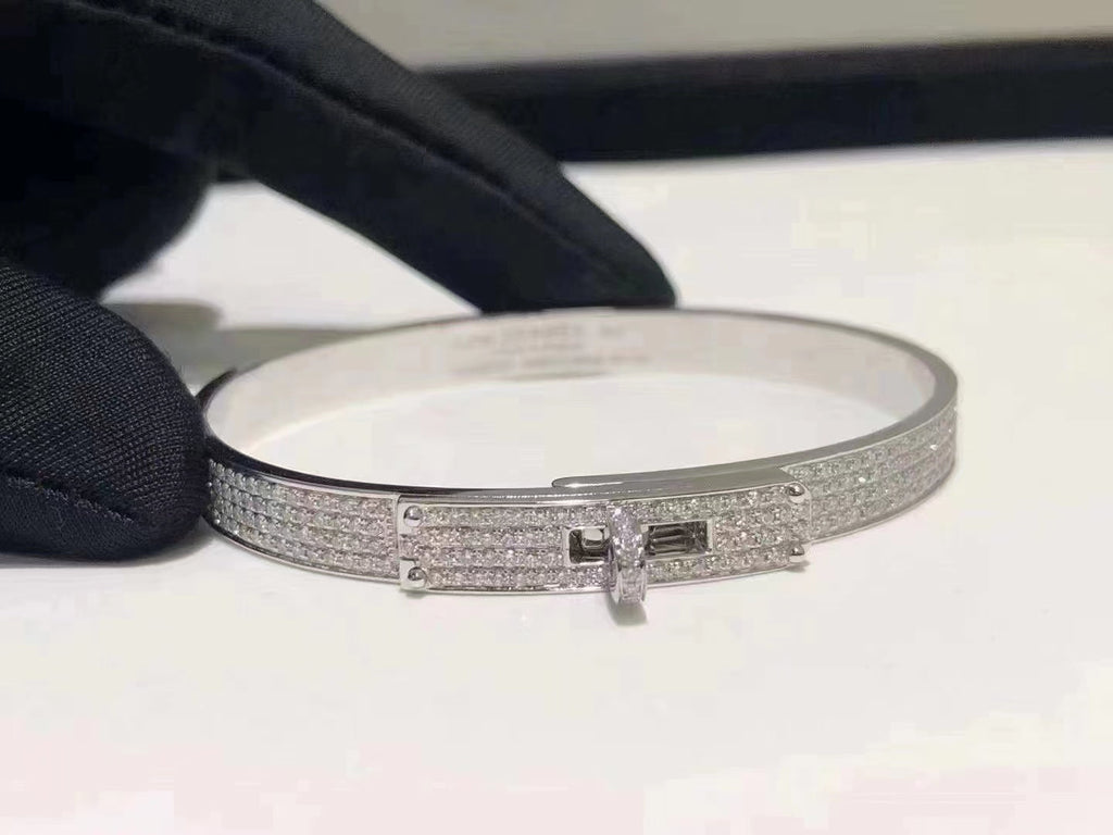 [Demi jewelry]HM KELLY BRACELET IN SILVER AND FULL PAVE DIAMOND