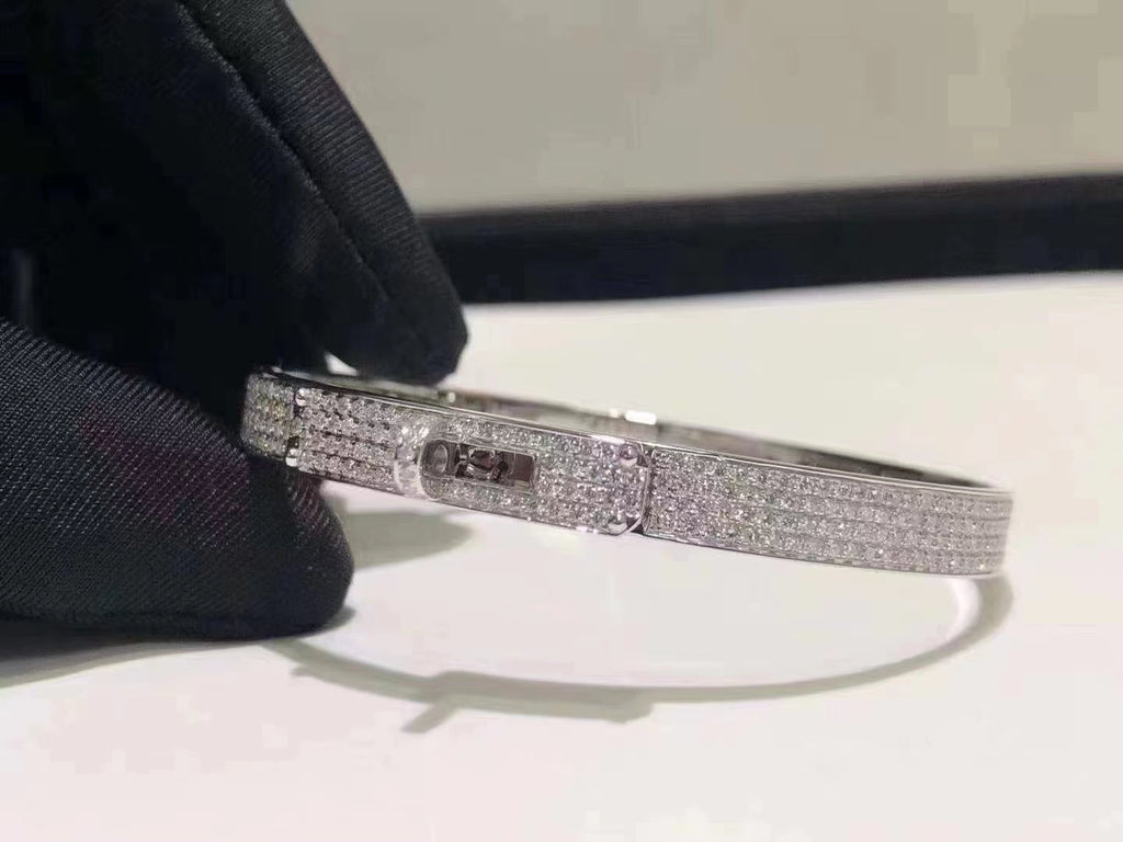 [Demi jewelry]HM KELLY BRACELET IN SILVER AND FULL PAVE DIAMOND