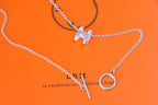 [Demi jewelry]HM NECKLACE H LETTER OVAL SERIES