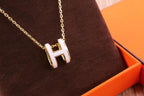 [Demi jewelry]HM CLIC YELLOW ENAMEL GOLD NECKLACE