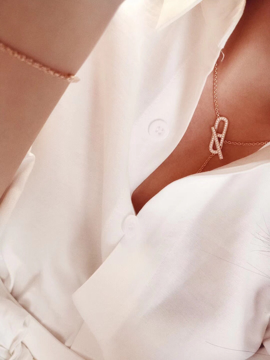 [Demi jewelry]HM FIRE PIG NOSE NECKLACE TRENDY STREET