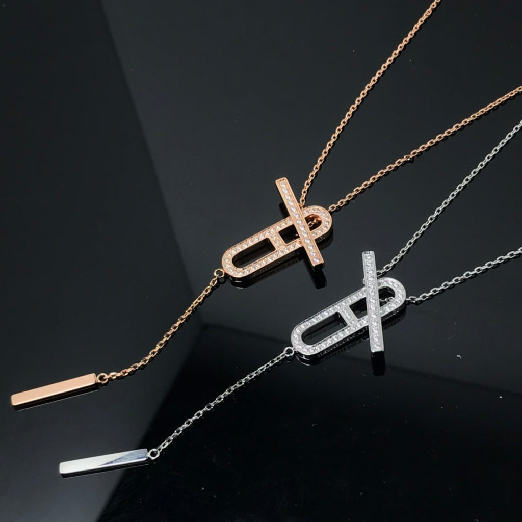 [Demi jewelry]HM NECKLACE PLATINUM ROSE GOLD DIAMOND
