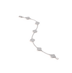 [Demi jewelry]CLOVER 6 MOTIF SILVER DIAMOND BRACELET