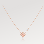[Demi jewelry]STAR PINK MOP 1 DIAMOND PINK GOLD NECKLACE