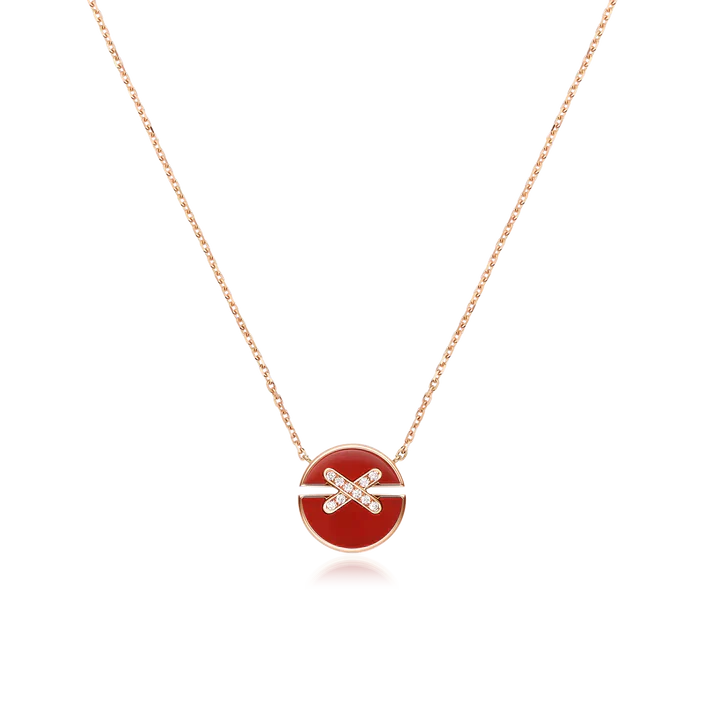 [Demi jewelry]JEUX DE ROSE GOLD DIAMOND NECKLACE