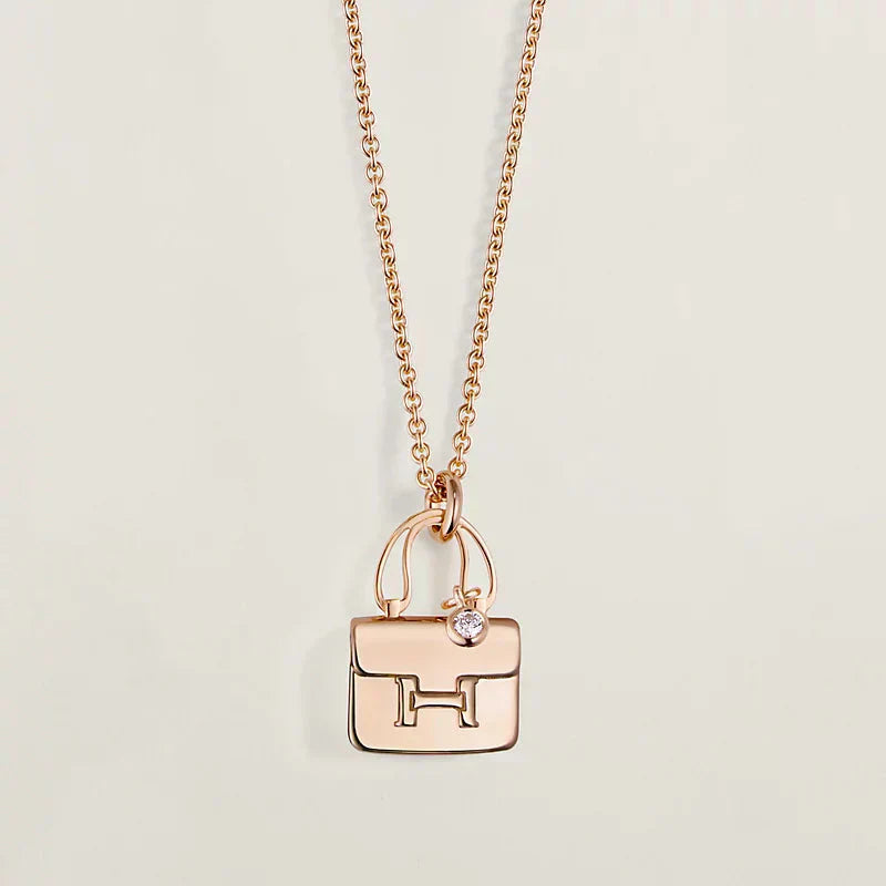 [Demi jewelry]AMULETTE PEDANT ROSE GOLD NECKLACE
