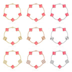 [Demi jewelry] CLOVER 5 MOTIFS  PINK MOP BRACELET COLLECTION-new