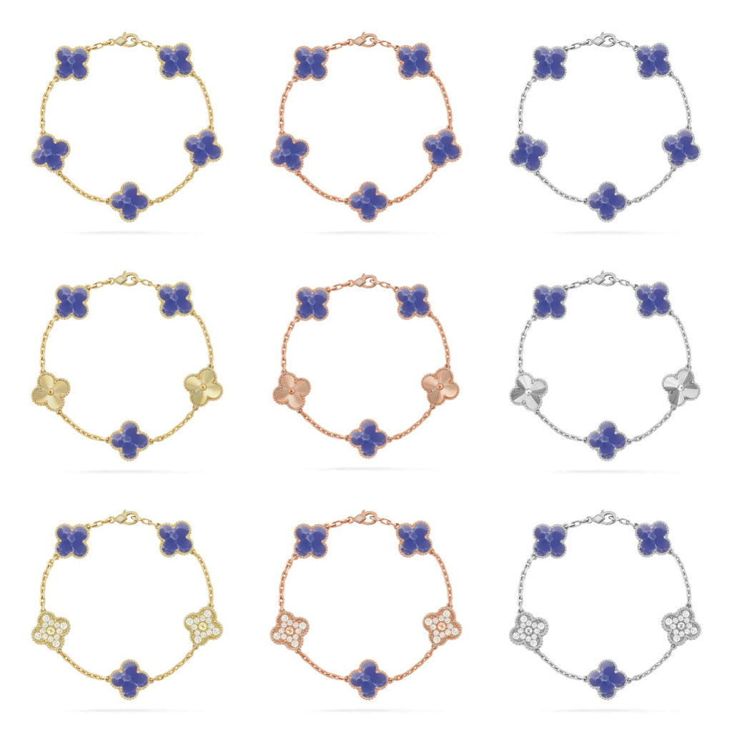 [Demi jewelry]CLOVER 5 MOTIF BLUE VEINS BRACELET COLLECTION-new