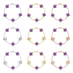 [Demi jewelry]CLOVER 5 MOTIF LIGHT PURPLE BRACELET COLLECTION-new