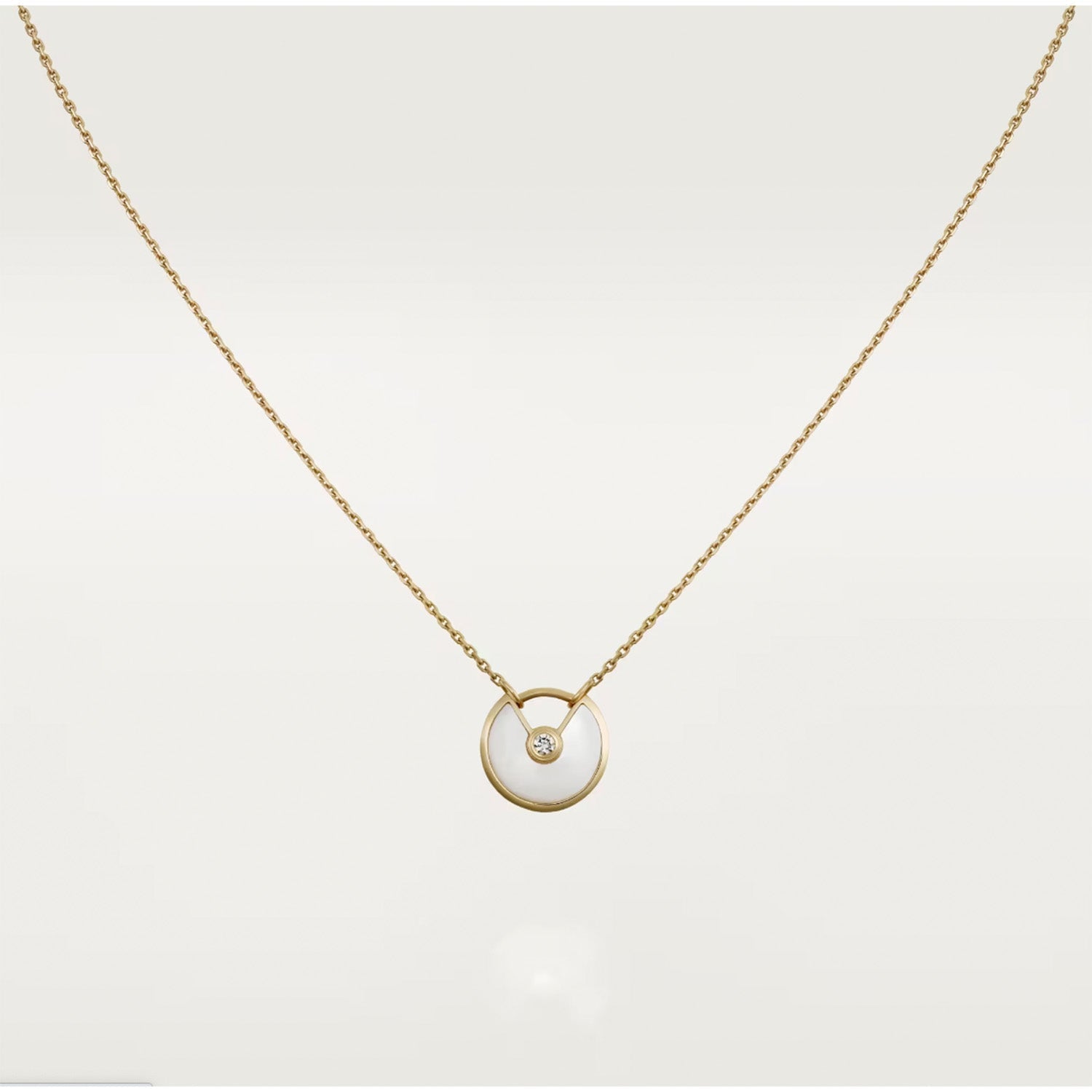[Demi jewelry]AMULETTE ROSE GOLD MOP NECKLACE