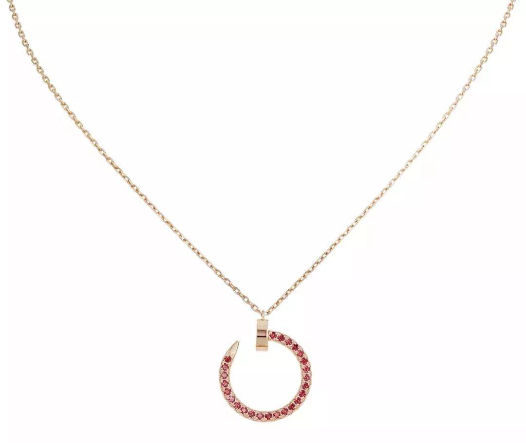 [Demi jewelry]JUSTE NECKLACE GOLD RED DIAMONDS
