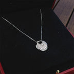 [Demi jewelry]AMULETTE SILVER FULL DIAMOND NECKLACE