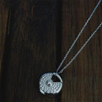 [Demi jewelry]AMULETTE SILVER FULL DIAMOND NECKLACE