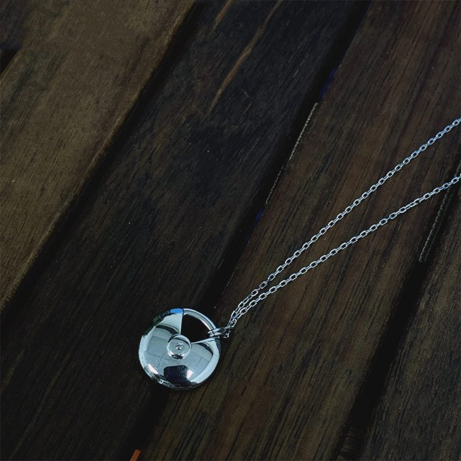 [Demi jewelry]AMULETTE SILVER FULL DIAMOND NECKLACE