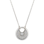 [Demi jewelry]AMULETTE SILVER FULL DIAMOND NECKLACE