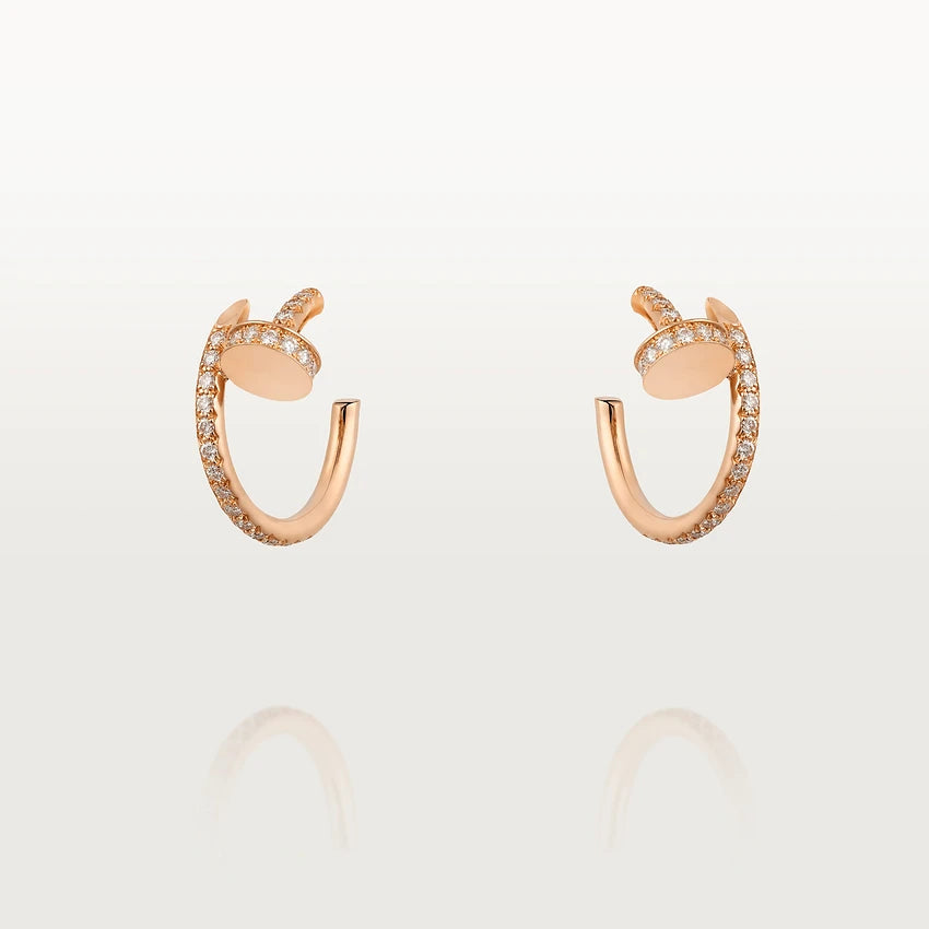 [Demi jewelry]JUSTE EARRINGS 12.75MM PINK GOLD DIAMOND