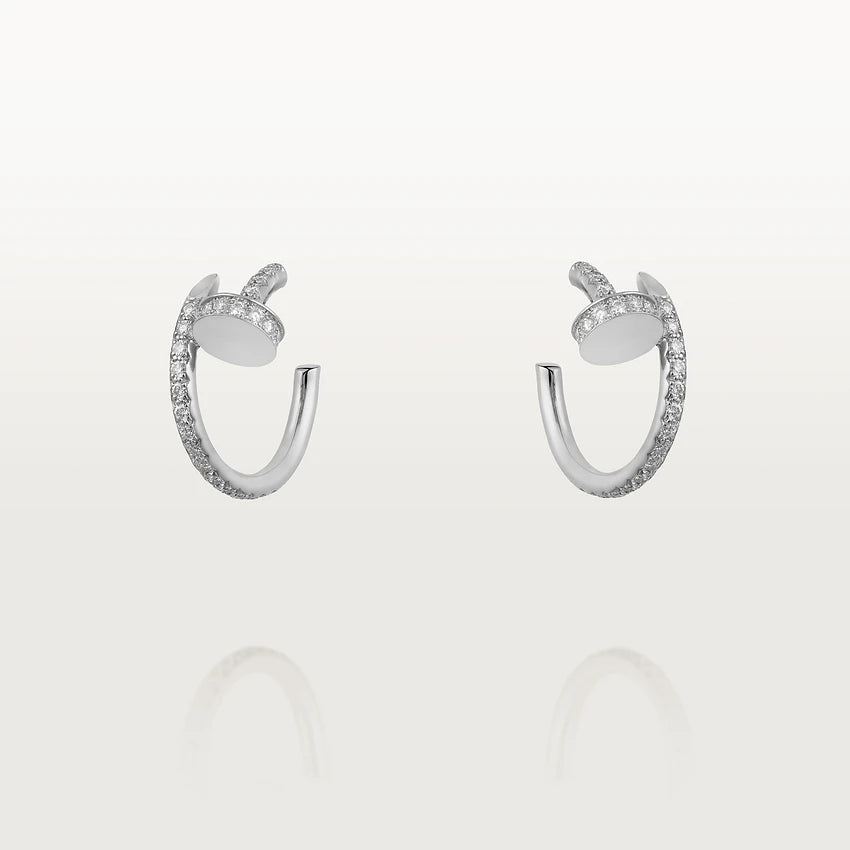 [Demi jewelry]JUSTE EARRINGS 12.75MM SILVER DIAMOND