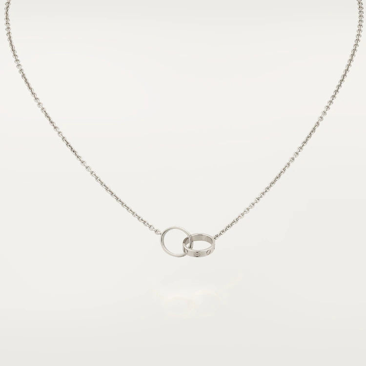 [Demi jewelry]LOVE NECKLACE PINK GOLD AND SILVER