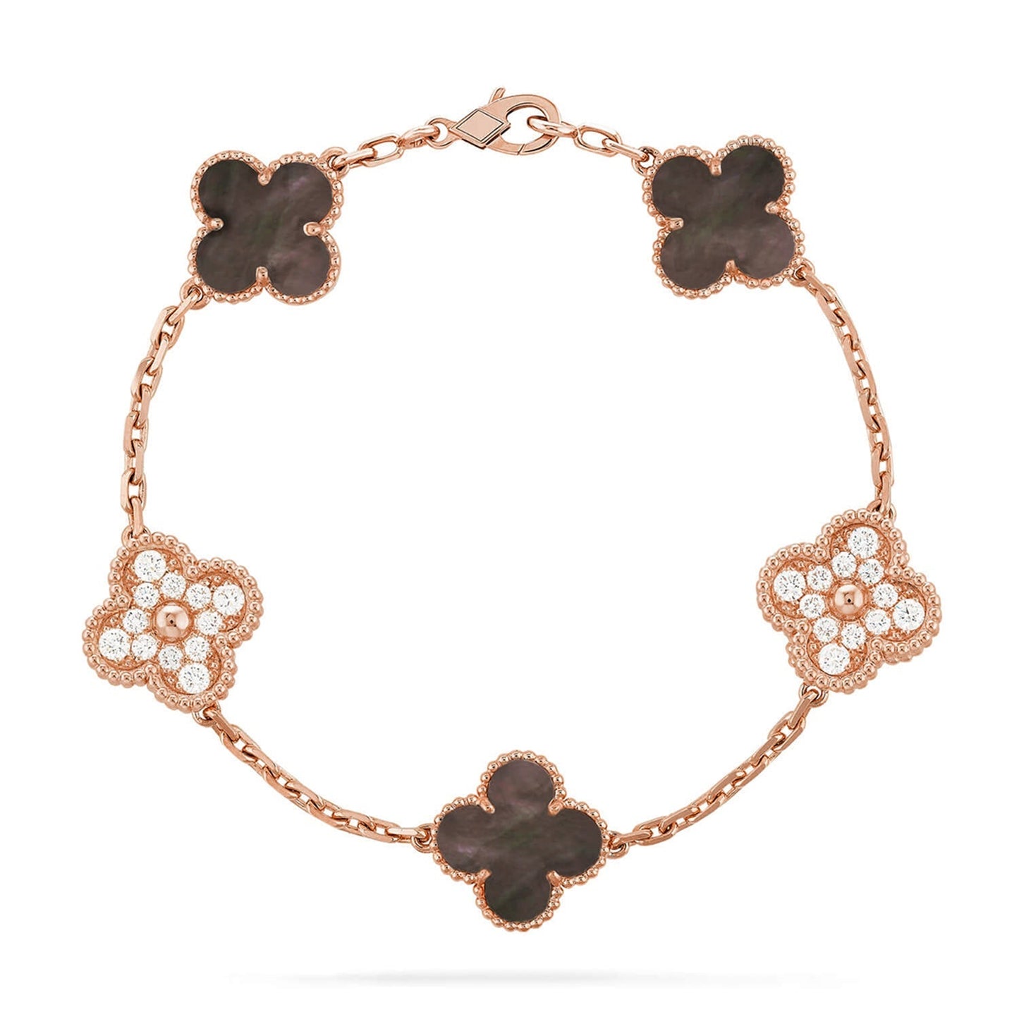 [Mystic] CLOVER 5 MOTIF GRAY MOP BRACELET COLLECTION