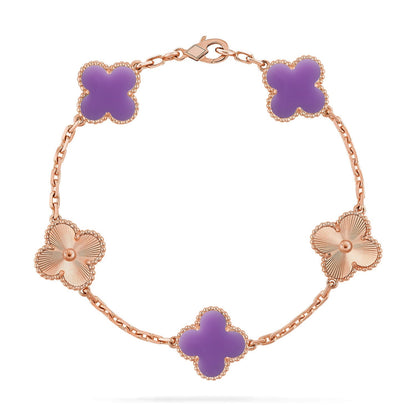 [Mystic]CLOVER 5 MOTIF LIGHT PURPLE BRACELET COLLECTION