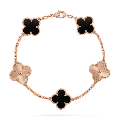 [Mystic] CLOVER 5 MOTIF ONYXS BRACELET COLLECTION