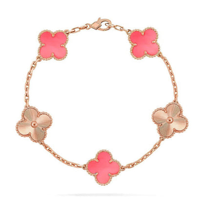 [Mystic] CLOVER 5 MOTIFS  PINK MOP BRACELET COLLECTION