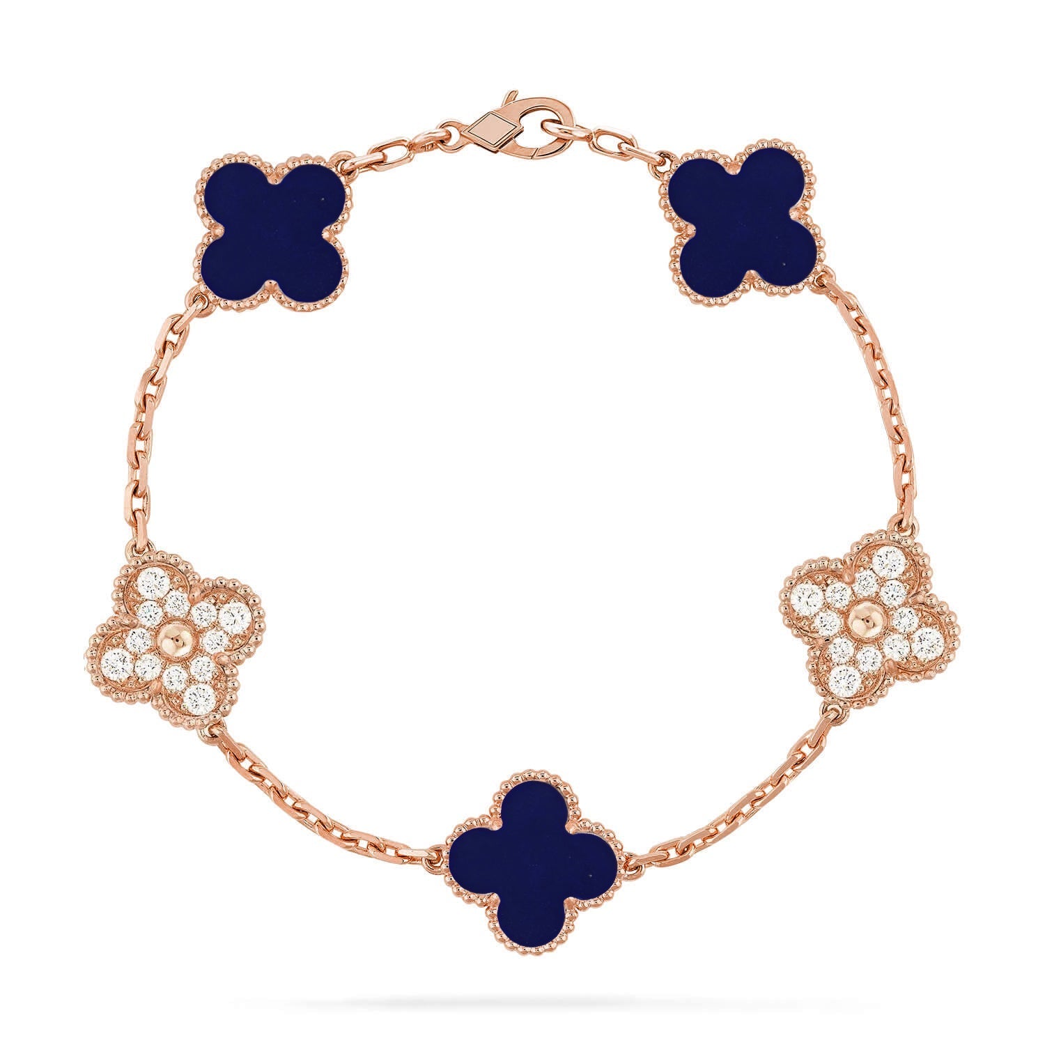 [Demi jewelry]CLOVER 5 MOTIF LAPIS LAZULI BRACELET COLLECTION-new