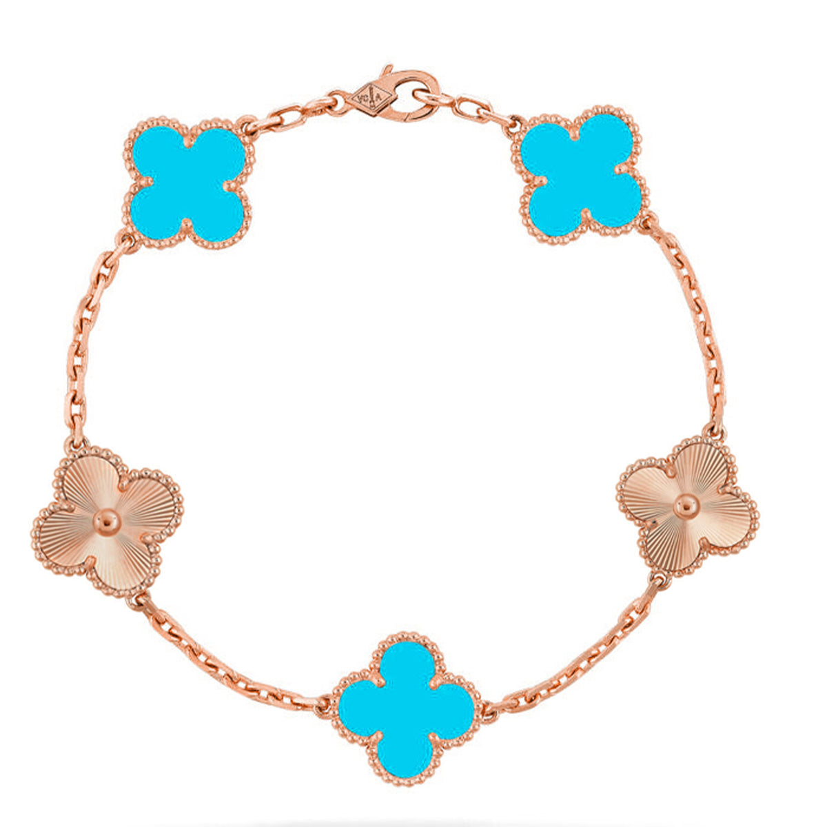 [Demi jewelry] CLOVER 5 MOTIF TURQUOISE BRACELET COLLECTION