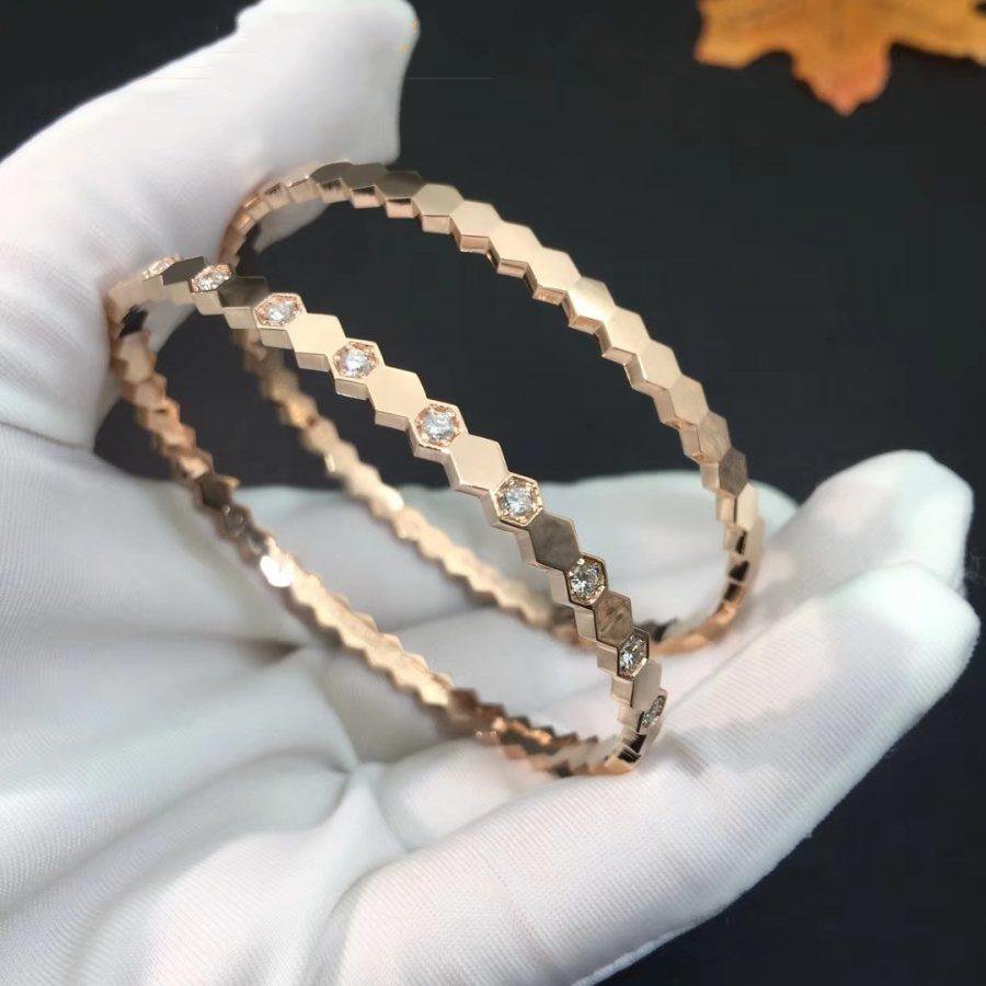 [Demi jewelry]BEE LOVE PINK GOLD DIAMOND BRACELET