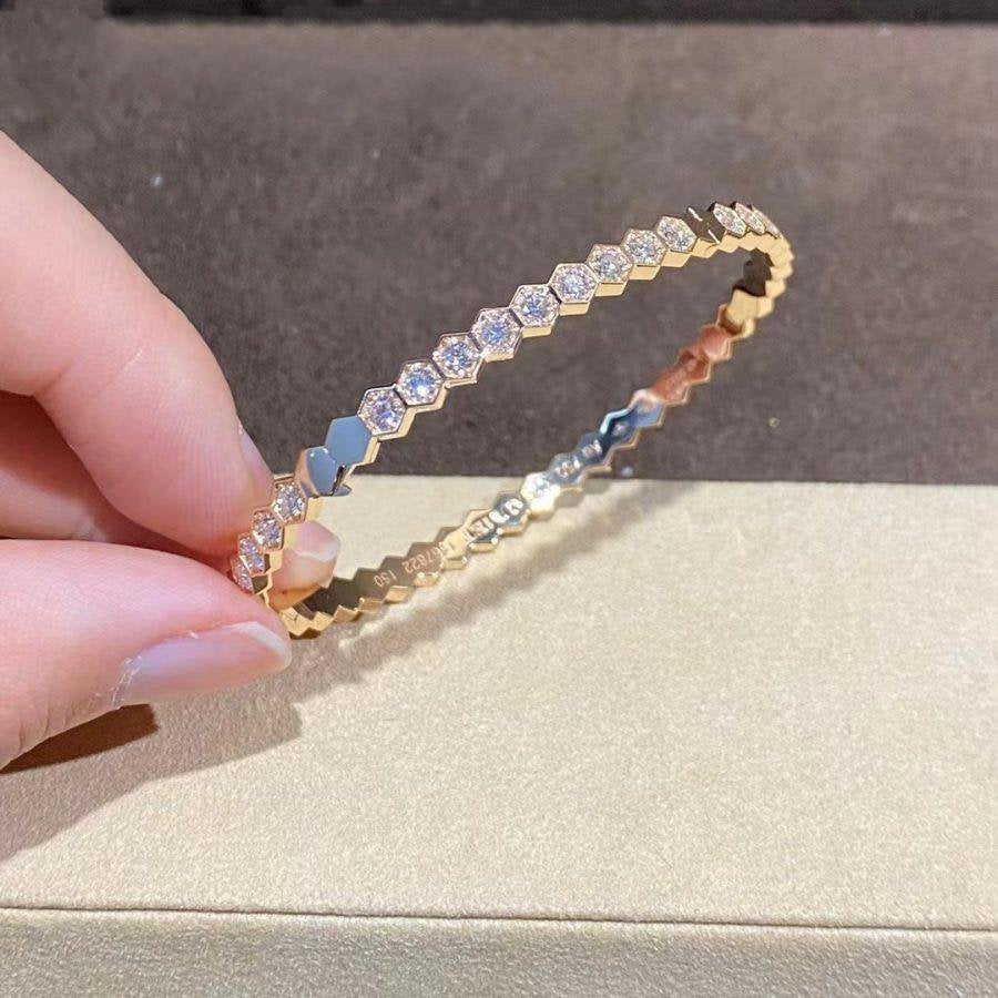 [Demi jewelry]BEE LOVE GOLD BRACELET FULL DIAMOND