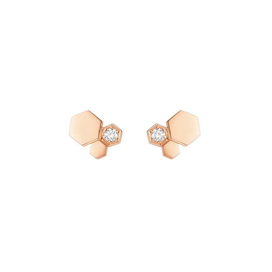 [Demi jewelry]BEE LOVE PINK GOLD DIAMOND EARRINGS
