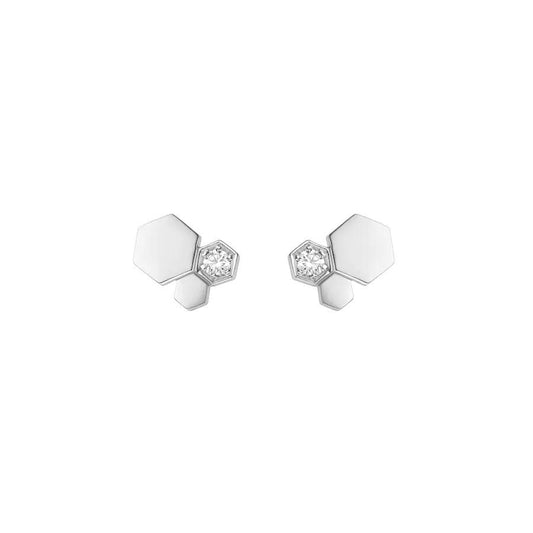 Mysitc BEE LOVE SILVER DIAMOND EARRINGS