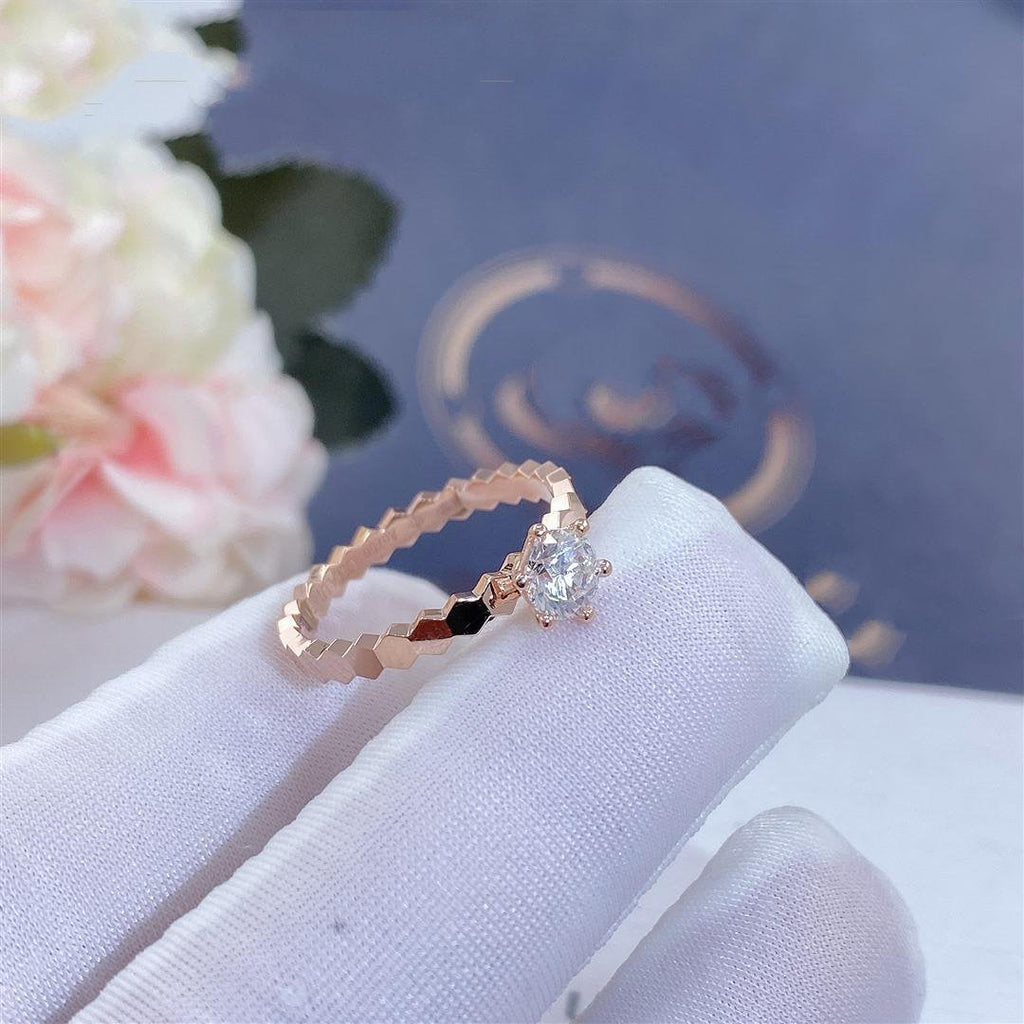 [Demi jewelry]BEE LOVE RING PINK GOLD 1 DIAMOND