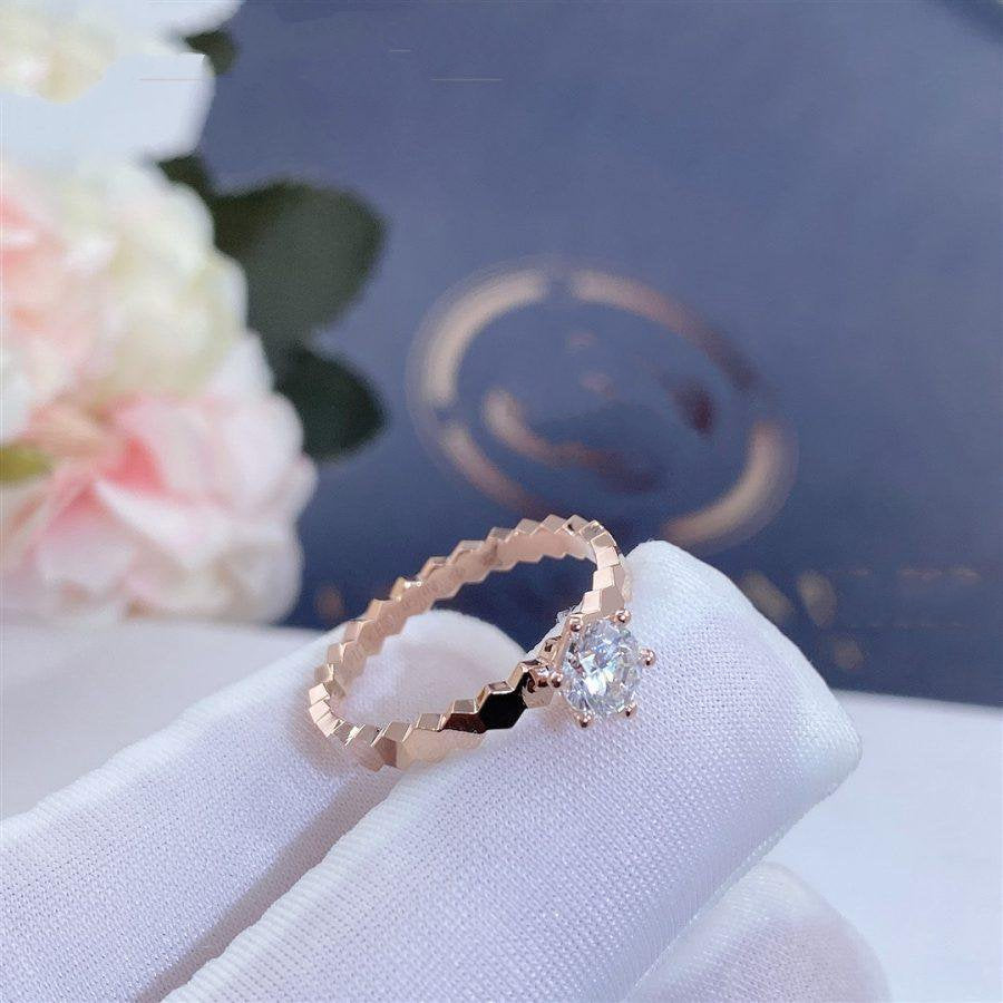 [Demi jewelry]BEE LOVE RING PINK GOLD 1 DIAMOND