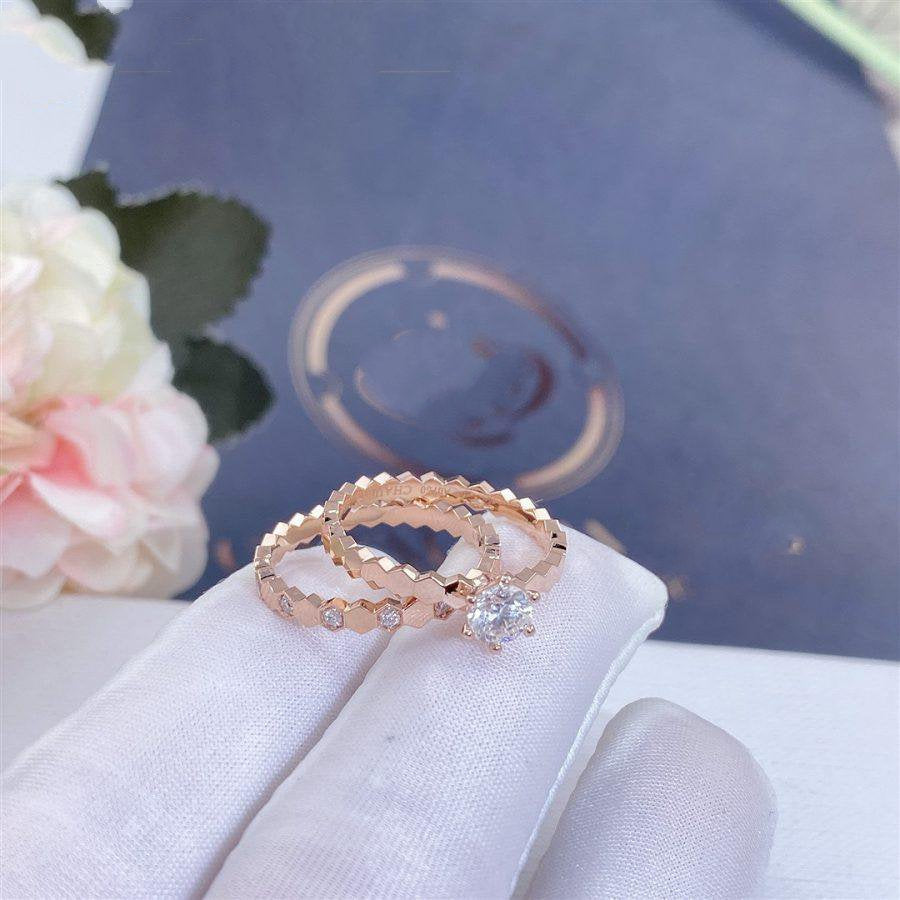 [Demi jewelry]BEE LOVE RING PINK GOLD 1 DIAMOND