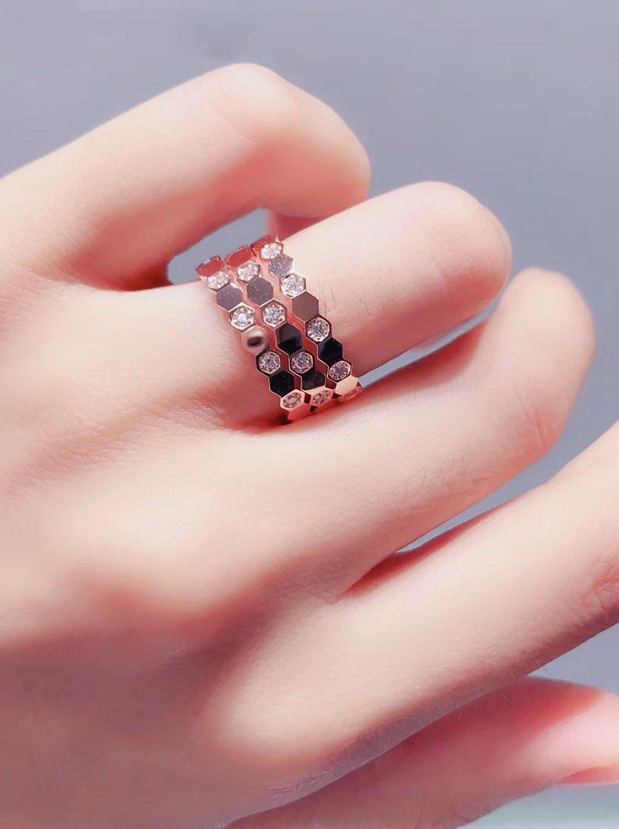 [Demi jewelry]BEE LOVE RING PINK GOLD DIAMOND