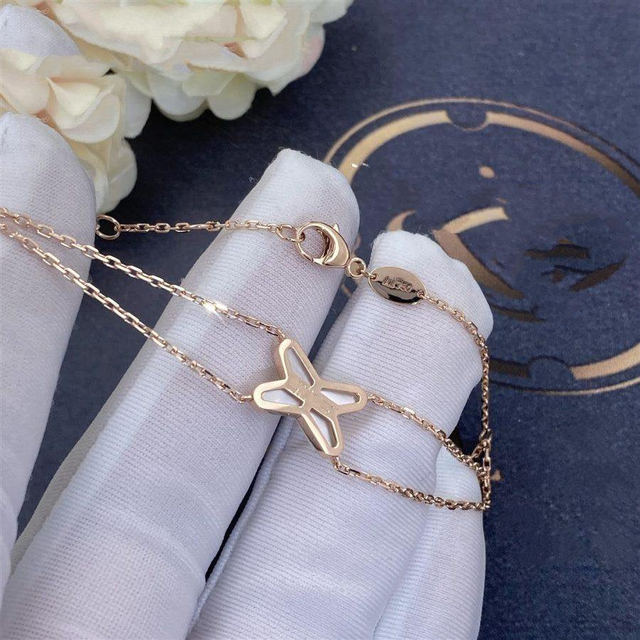 [Demi jewelry]JEUX BRACELET WHITE MOP PINK GOLD 1 DIAMOND