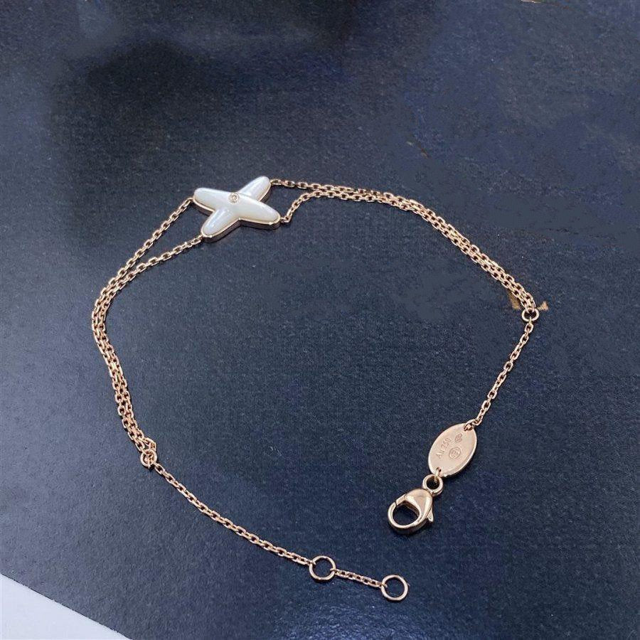[Mystic]JEUX BRACELET WHITE MOP PINK GOLD 1 DIAMOND