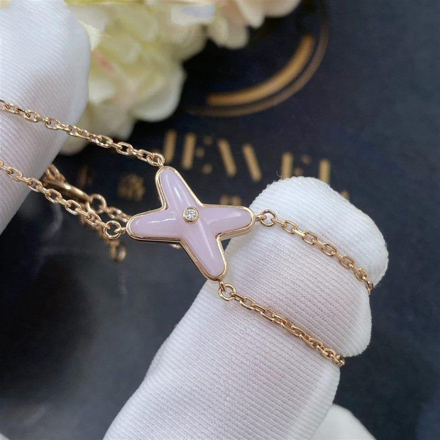 [Demi jewelry]JEUX BRACELET PINK MOP PINK GOLD 1 DIAMOND