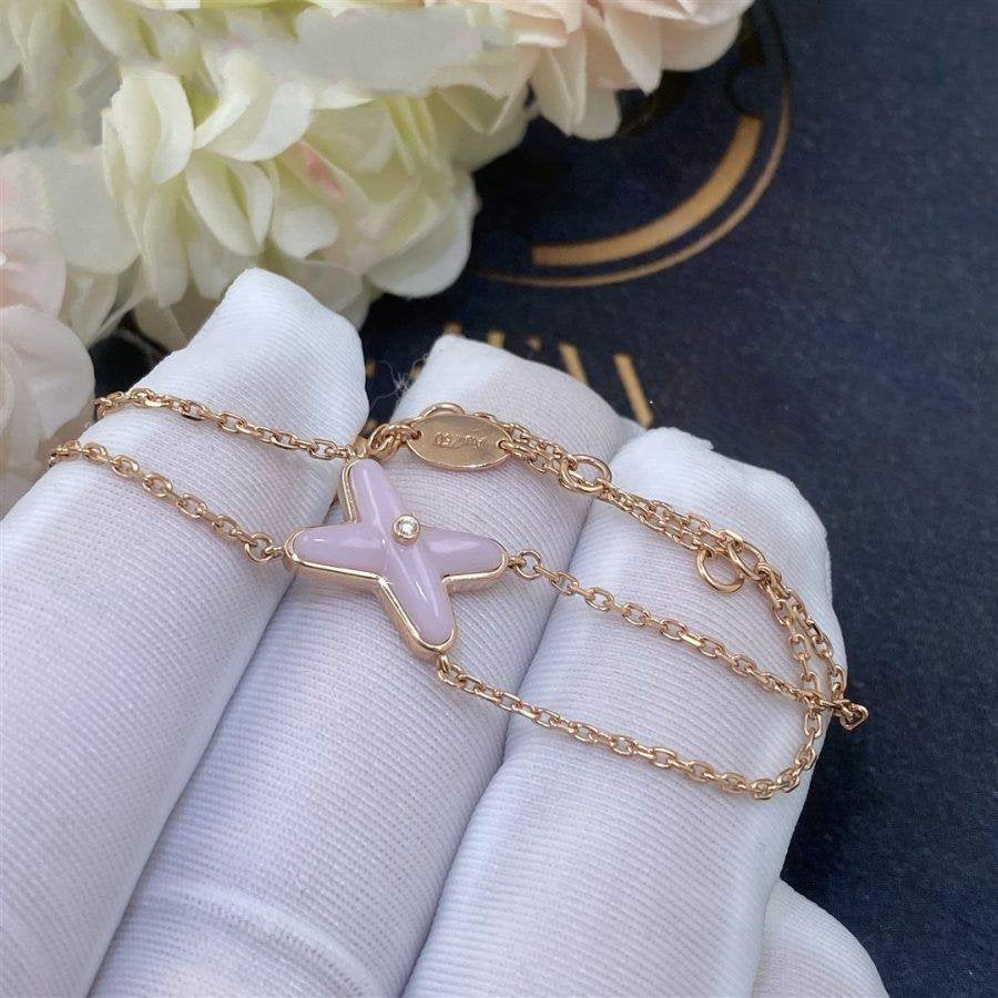 [Demi jewelry]JEUX BRACELET PINK MOP PINK GOLD 1 DIAMOND