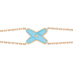 [Demi jewelry]JEUX BRACELET TURQUOISE PINK GOLD 1 DIAMOND