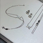 [Demi jewelry]JEUX BRACELET WHITE MOP SILVER 1 DIAMOND