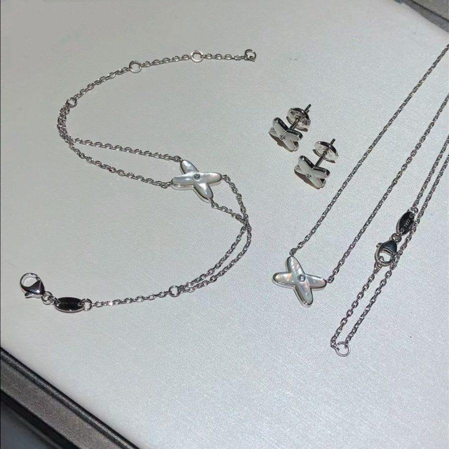 [Demi jewelry]JEUX BRACELET WHITE MOP SILVER 1 DIAMOND