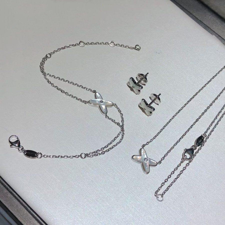 [Demi jewelry]JEUX BRACELET WHITE MOP SILVER 1 DIAMOND