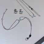 [Demi jewelry]JEUX BRACELET WHITE MOP SILVER 1 DIAMOND