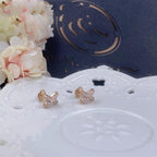 [Demi jewelry]JEUX DE PINK GOLD DIAMOND EARRINGS