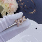 [Demi jewelry]JEUX DE PINK GOLD DIAMOND EARRINGS