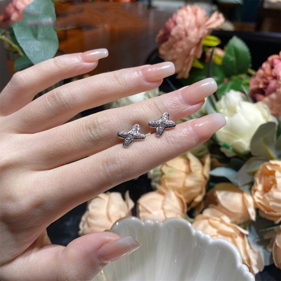 [Demi jewelry]JEUX DE SILVER DIAMOND EARRINGS