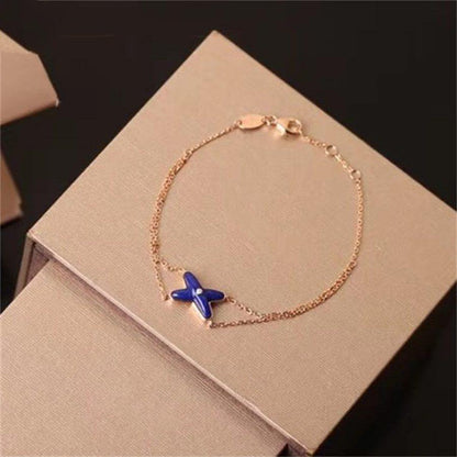 [Mystic]Hollow Design Four-Leaf Clover Flower Shape Ring