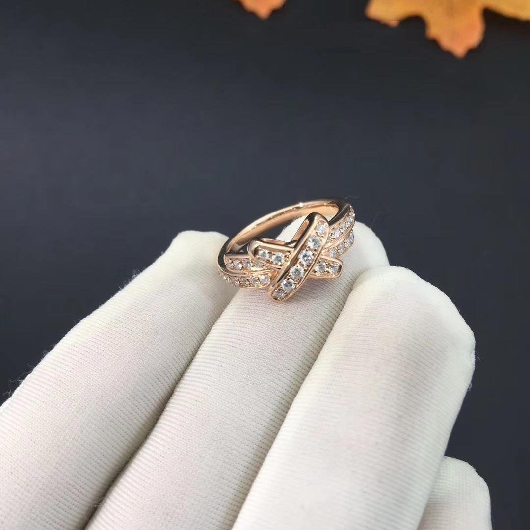 [Demi jewelry]JEUX DE RING PINK GOLD DIAMOND